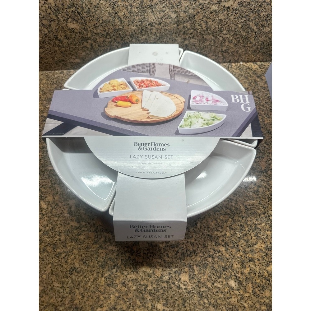 Better Homes & Gardens Lazy Susan Set Perfect For Hosting (5PC Set)